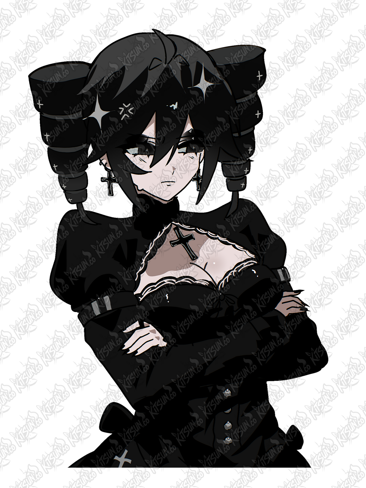 Goth Teto Angry Vinyl Sticker