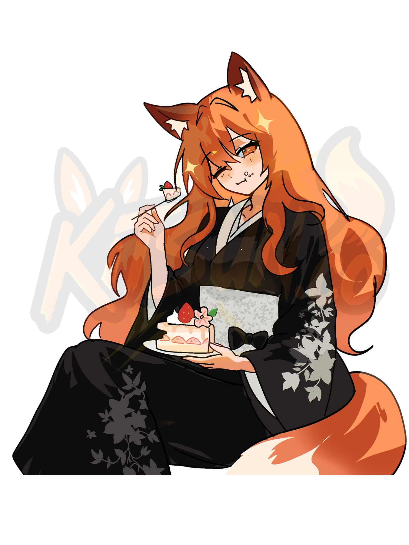 Hikari With Cake Sticker