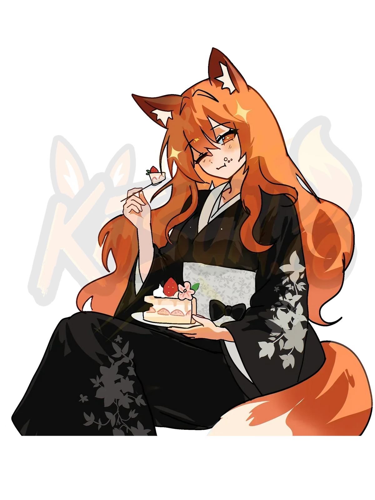 Hikari With Cake Sticker