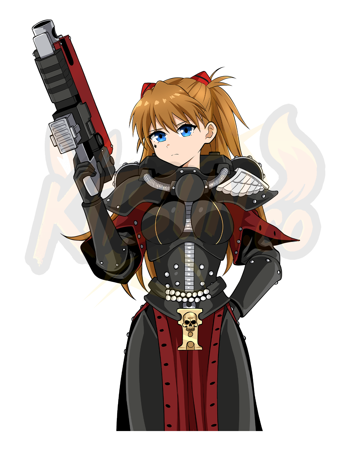 Asuka Langley Sister of Battle Sticker