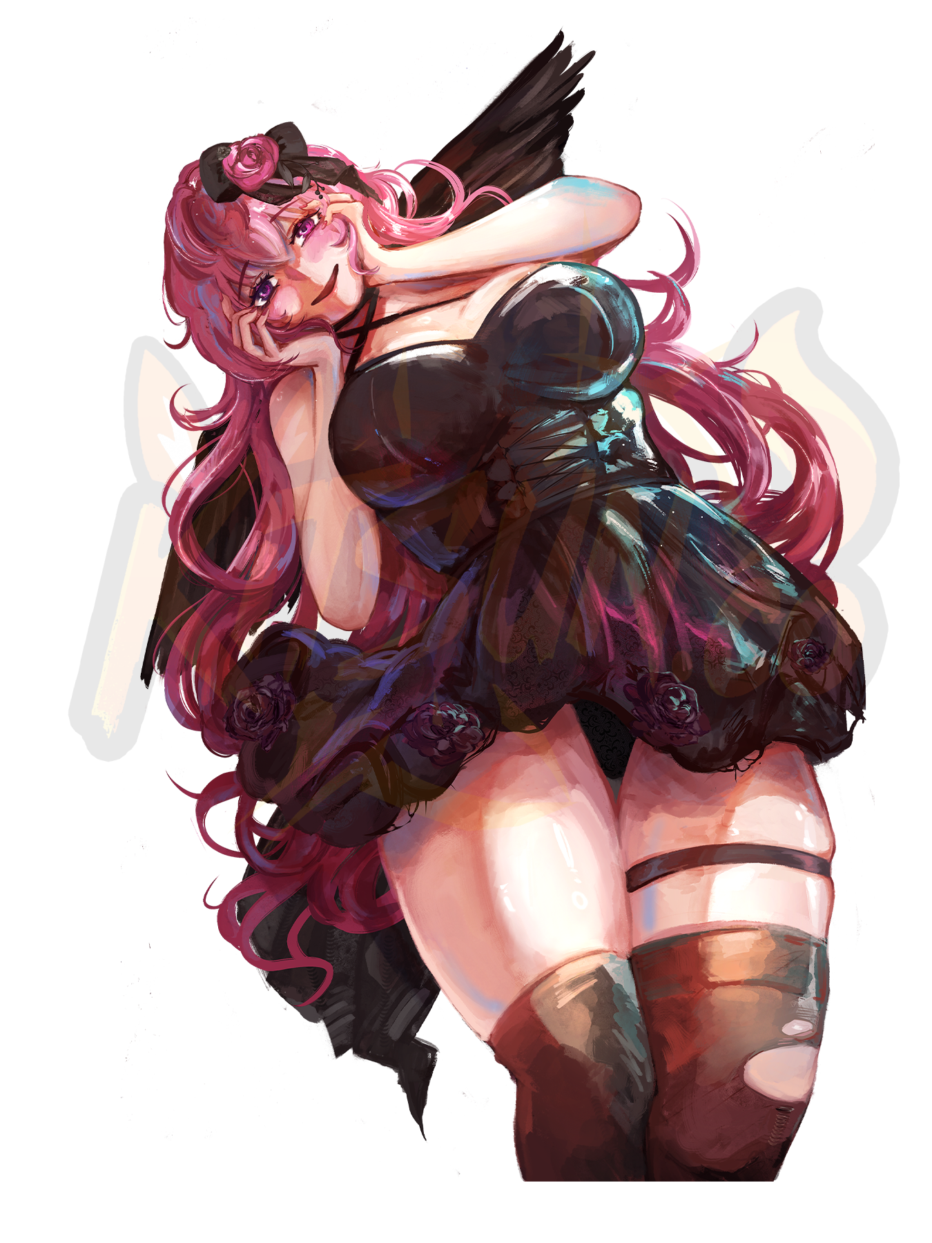 Black Dress Doro Sticker