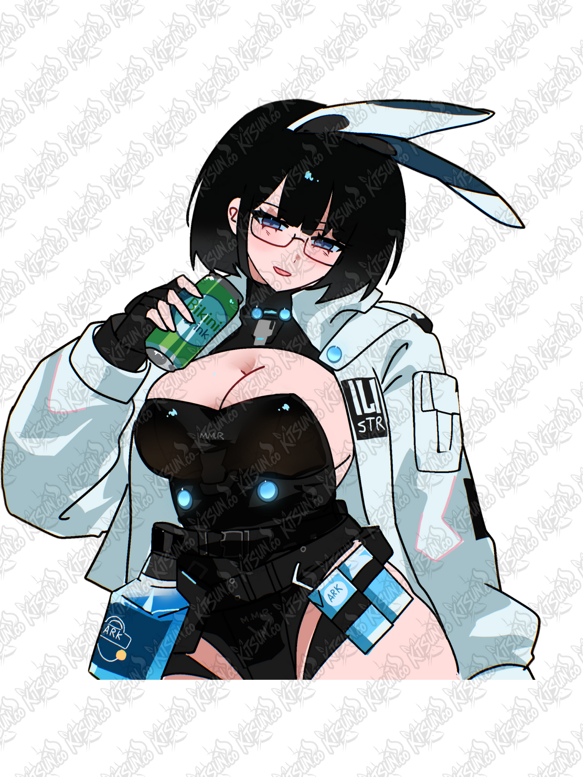 Mana: Drunken Rabbit Vinyl Sticker