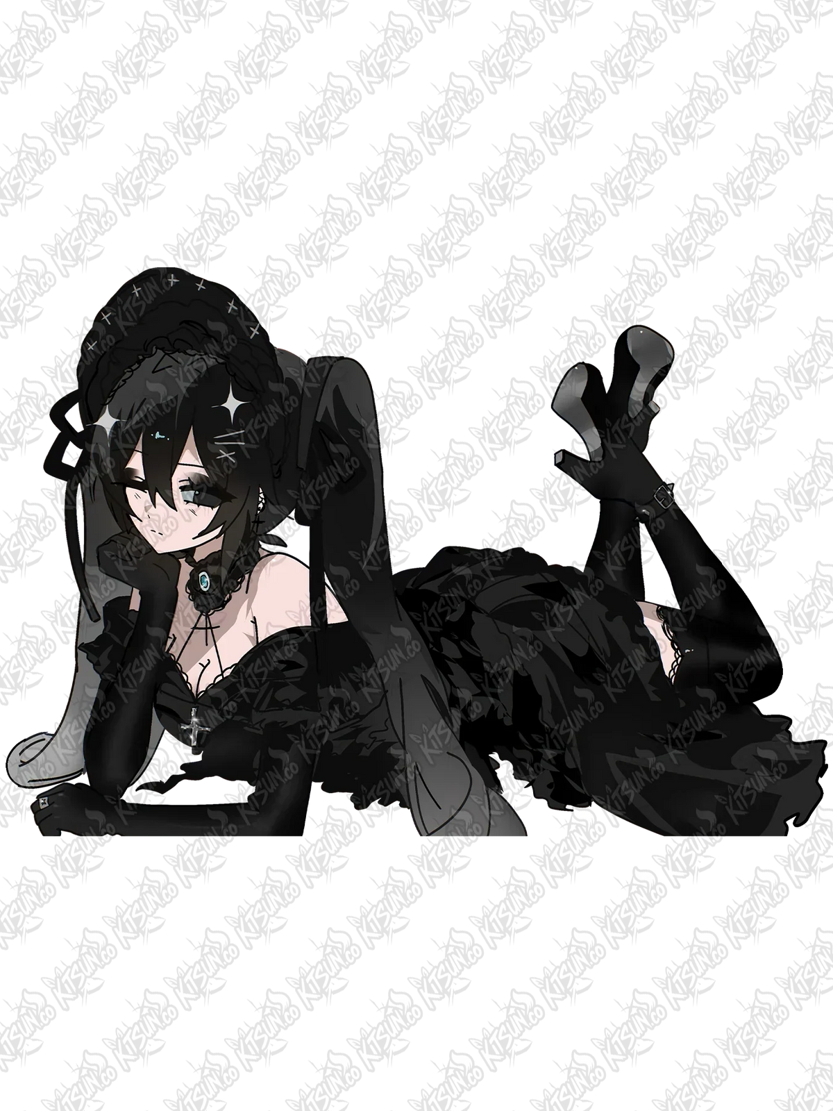 Goth Miku Vinyl Sticker