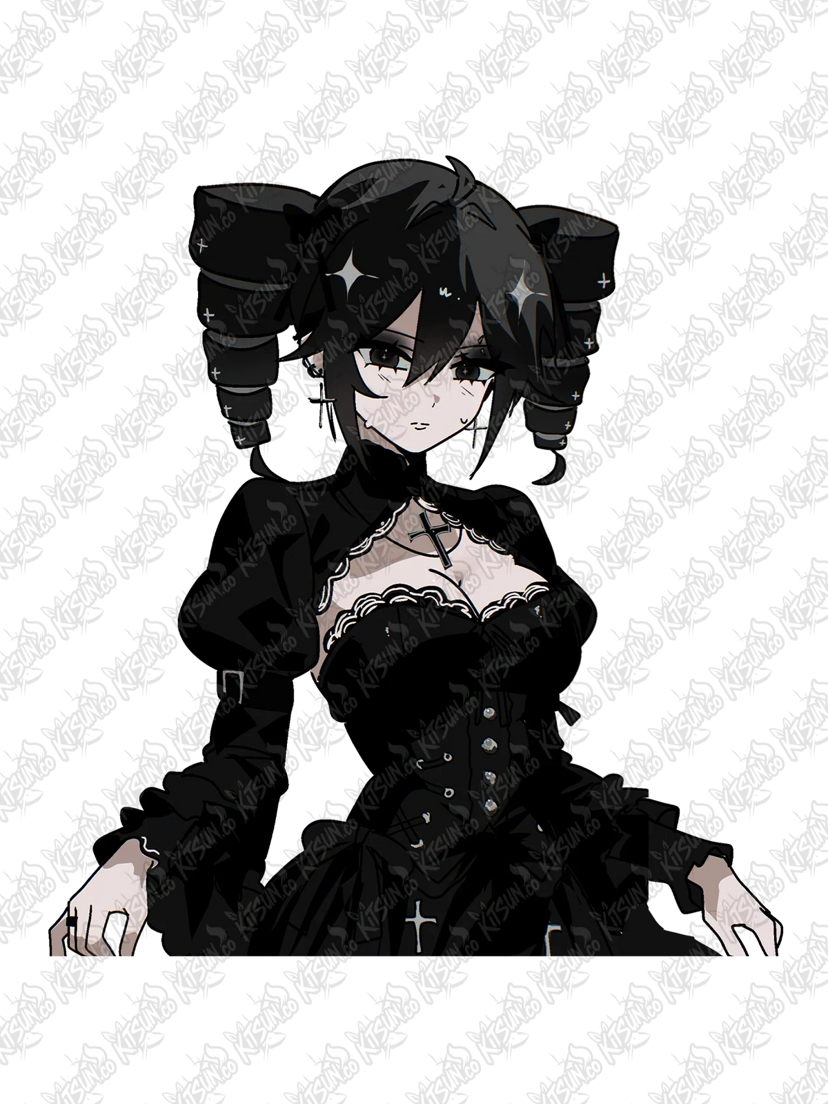 Goth Kasane Teto Hands Side Vinyl Sticker