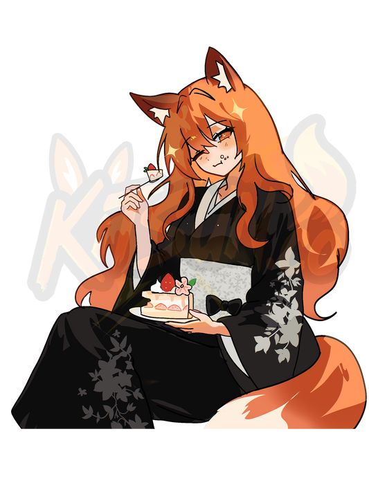 Hikari With Cake Sticker