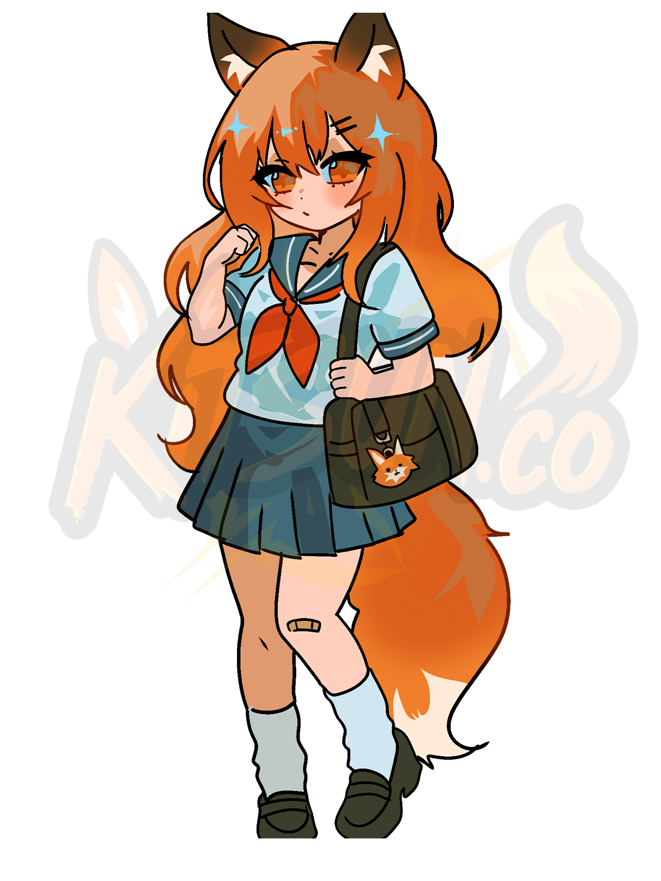 Schoolgirl Hikari Chibi Sticker