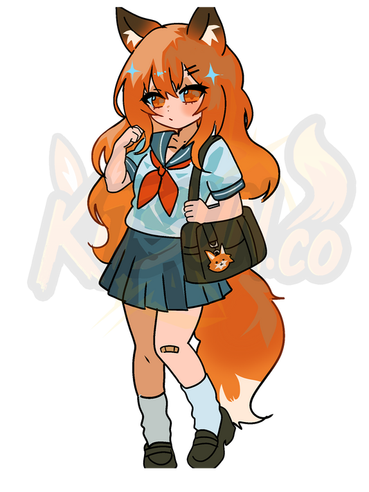 Schoolgirl Hikari Chibi Sticker