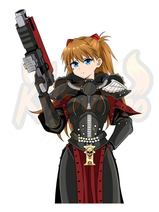 Asuka Langley Sister of Battle Sticker