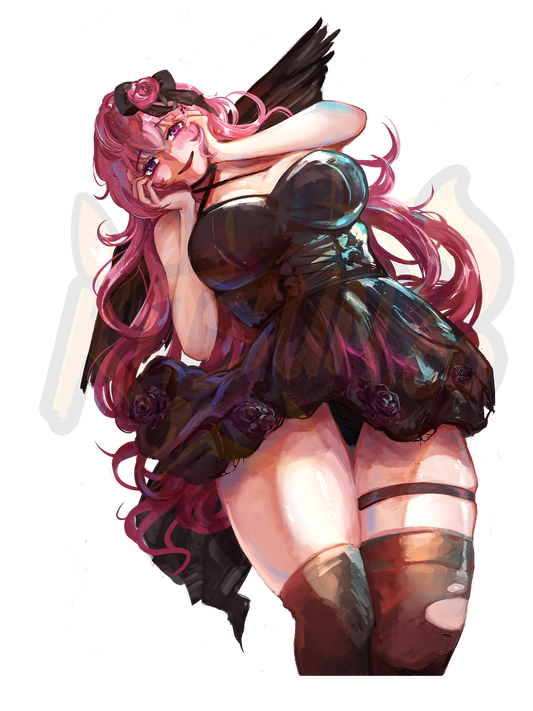 Black Dress Doro Sticker