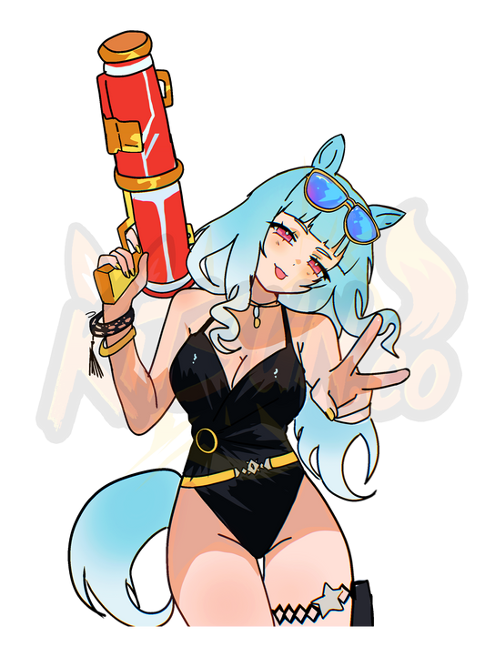 Gold Ship Summer Sticker